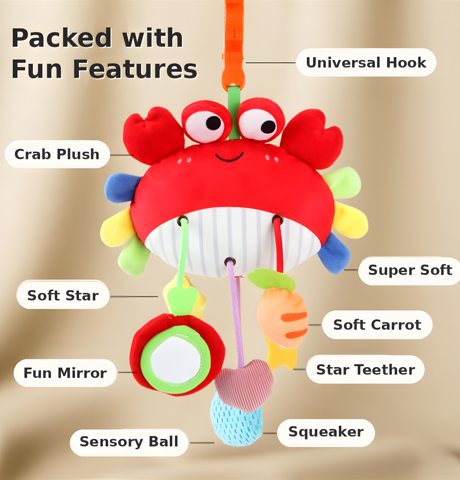 Soft Crab Hanging Toy - Image 4